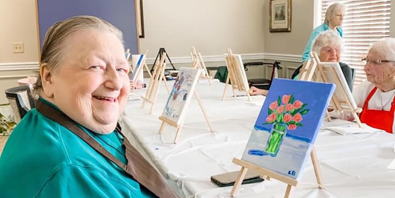 residents painting